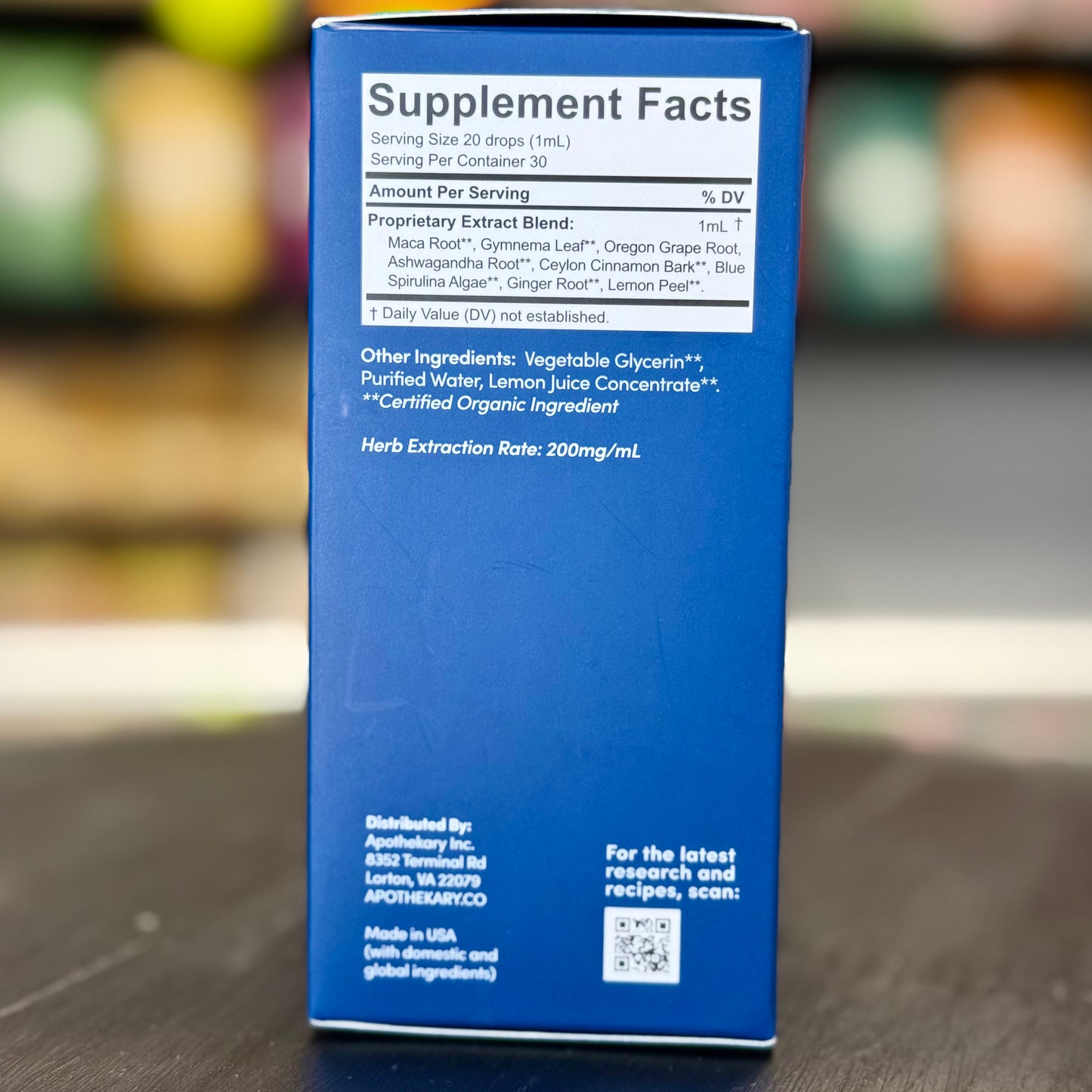Apothekary Blue Burn Tincture