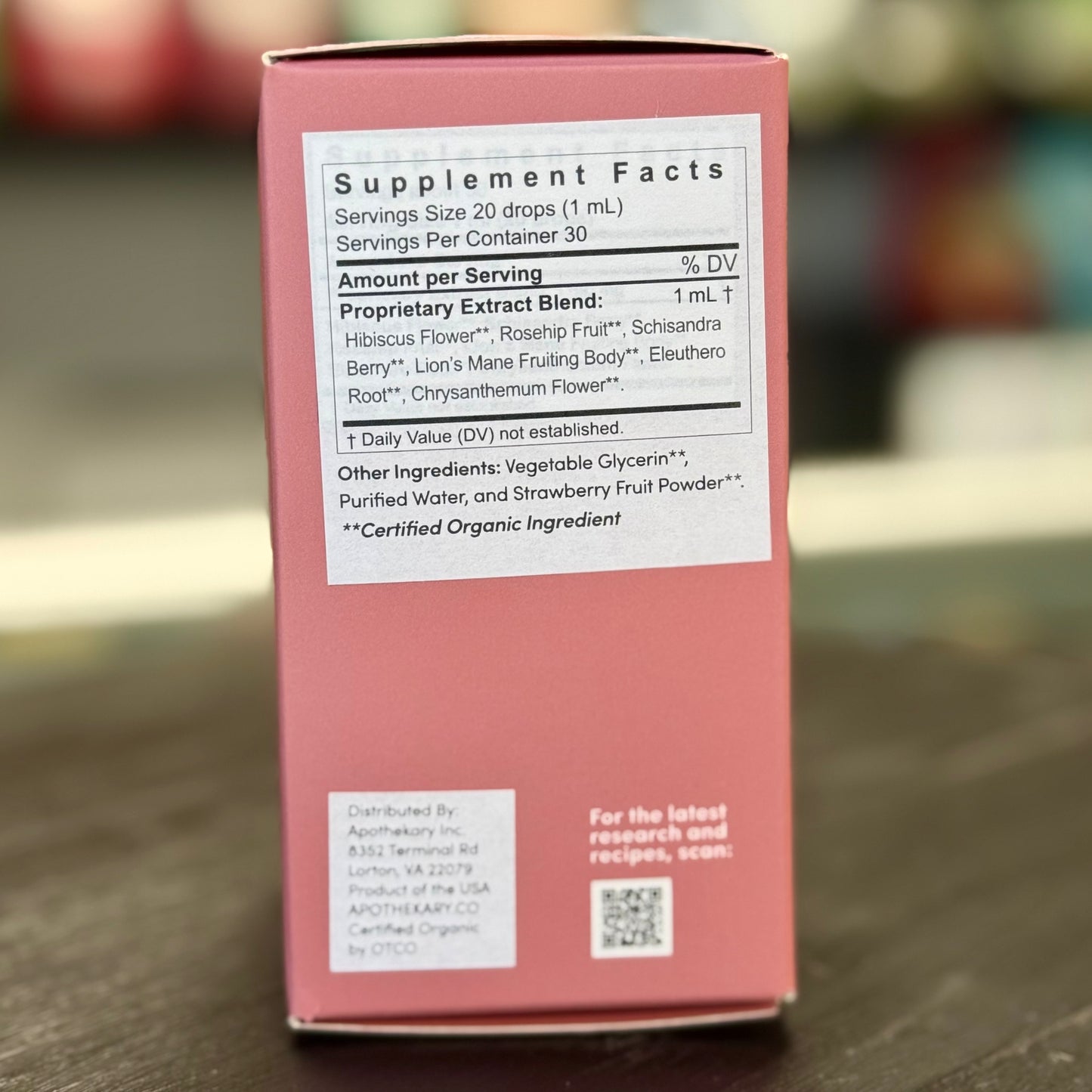 Apothékary Rosé-Tinted Glasses Tincture
